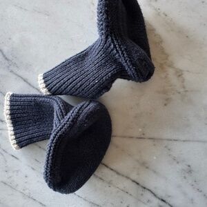 Mori 0-6 month cotton knit booties
